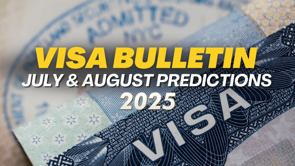 July 2025 Visa Bulletin chart showing family and EB‑3 category movement